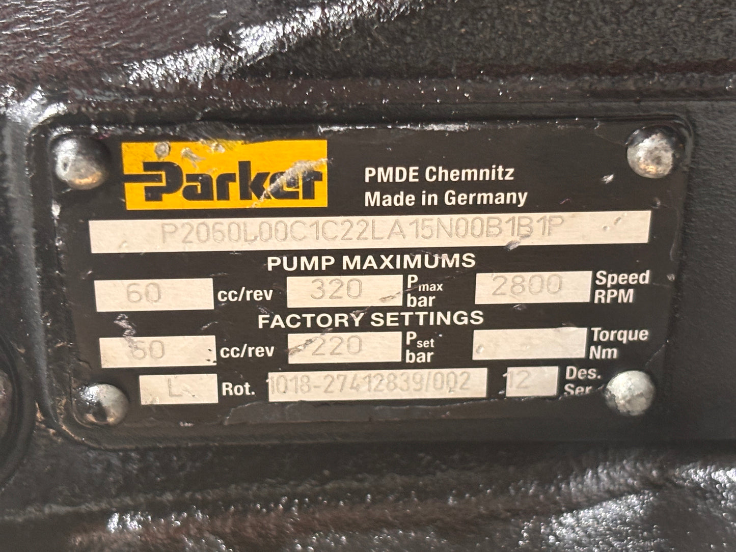 Parker P2060 Piston Pump