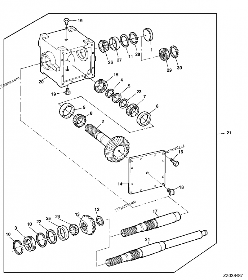NEW John Deere DE19601 Gear Case