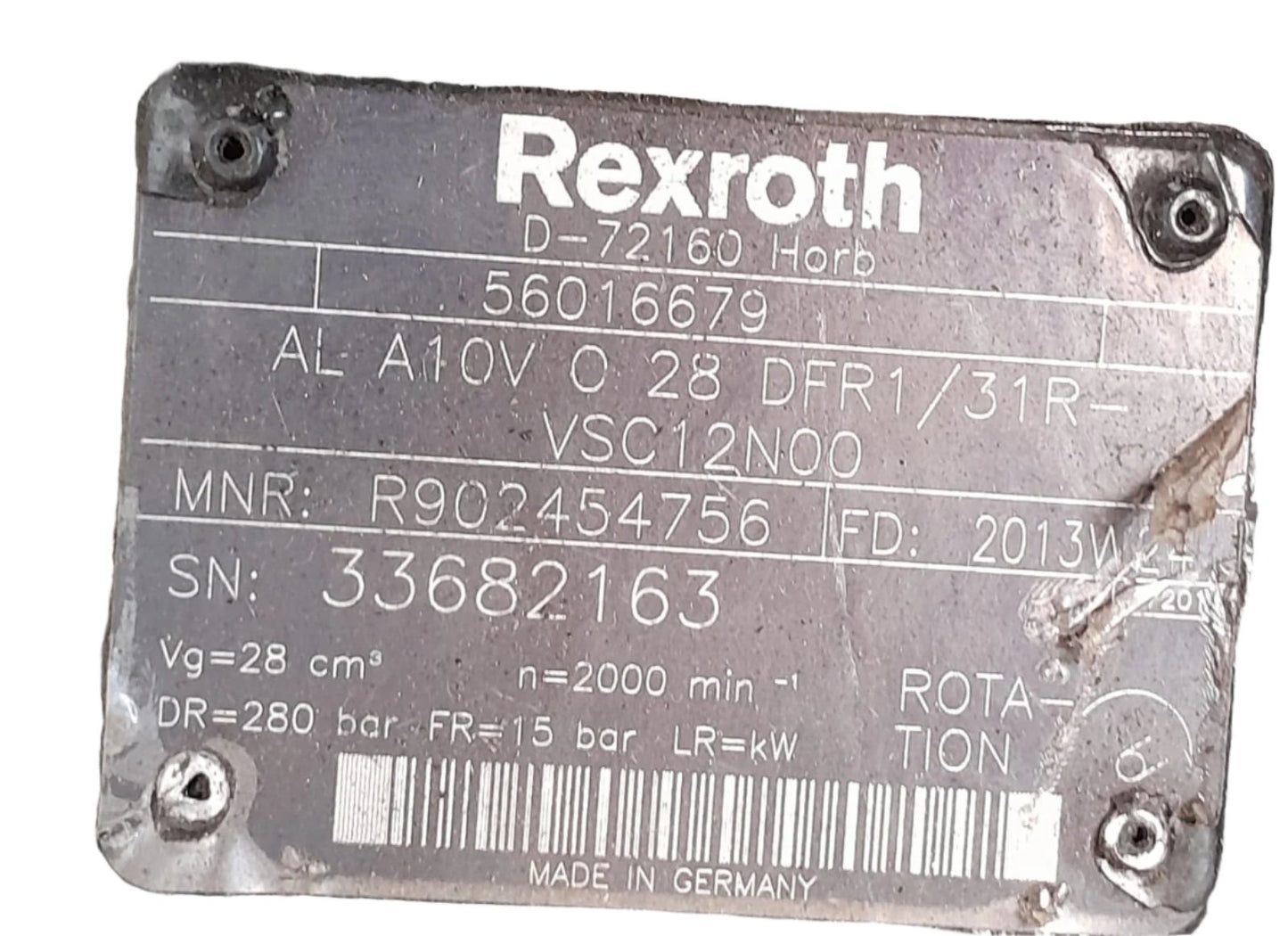 Rexroth Pump A10V028 DFR1/31R-VSC12N00 - Tested